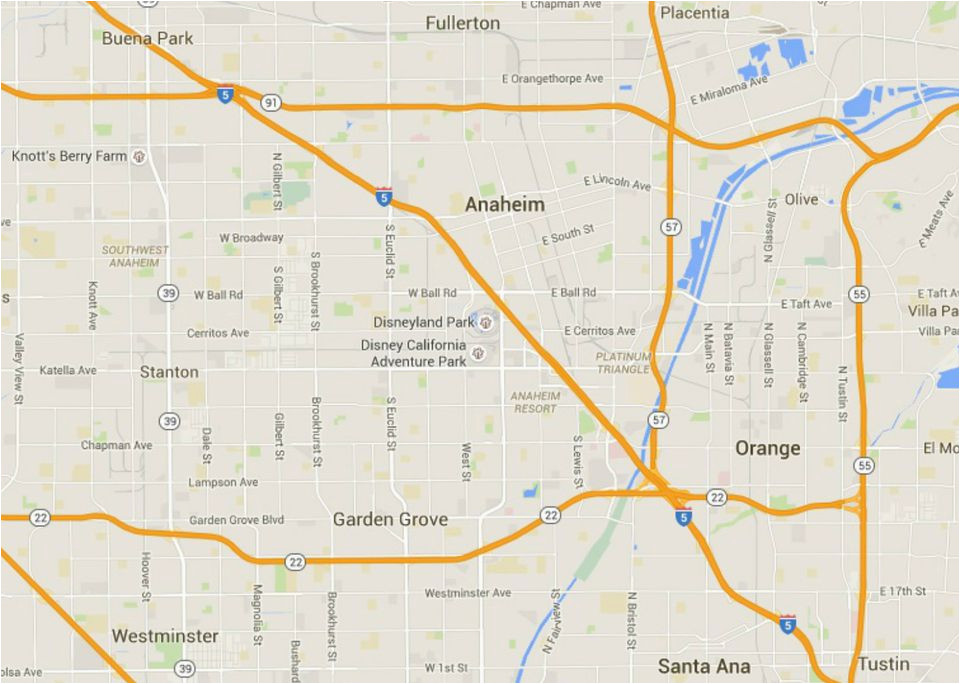 Anaheim California On A Map Maps Of Disneyland Resort In Anaheim California