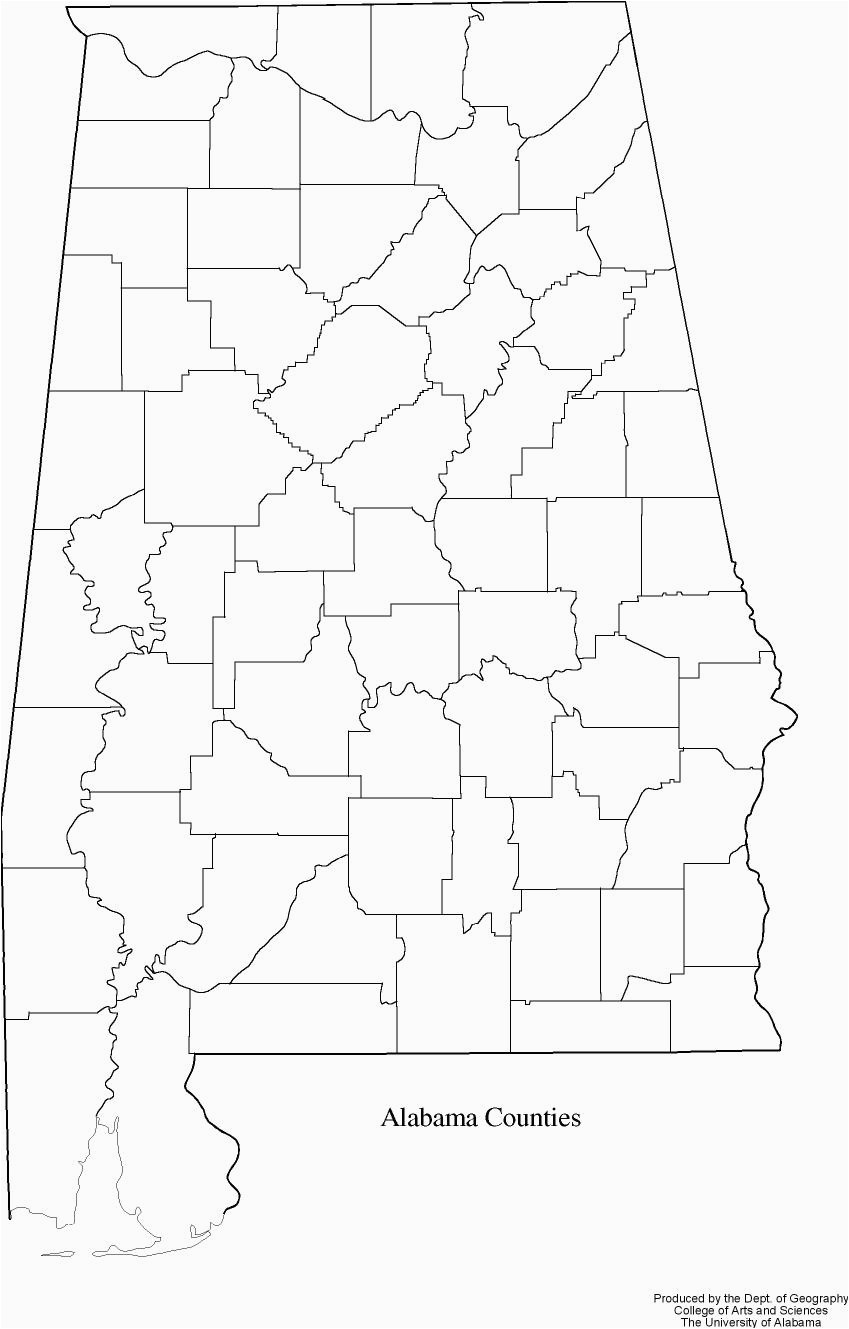 Blank Map Of Alabama Alabama Outline Maps and Map Links