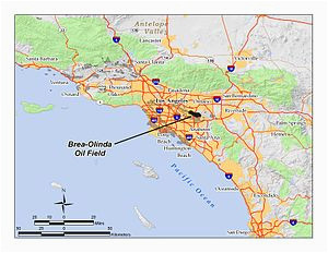 Brea California Map Brea Olinda Oil Field Wikipedia