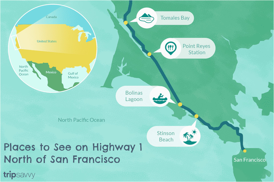 California Highway One Map Highway 1 In northern California A Drive You Ll Love