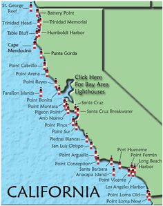 California Lighthouses Map 16 Best California Map Images On Pinterest West Coast