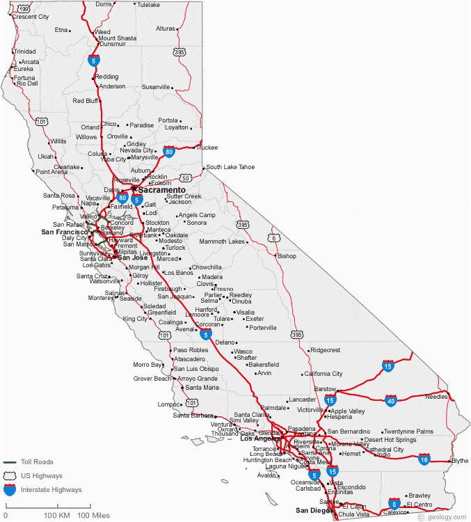 California Map with All Cities Map Of California Cities California Road Map