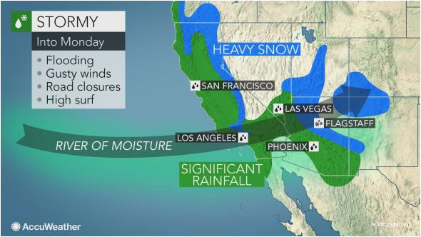 California Snowfall Map California to Face More Flooding Rain Burying Mountain Snow Into Monday