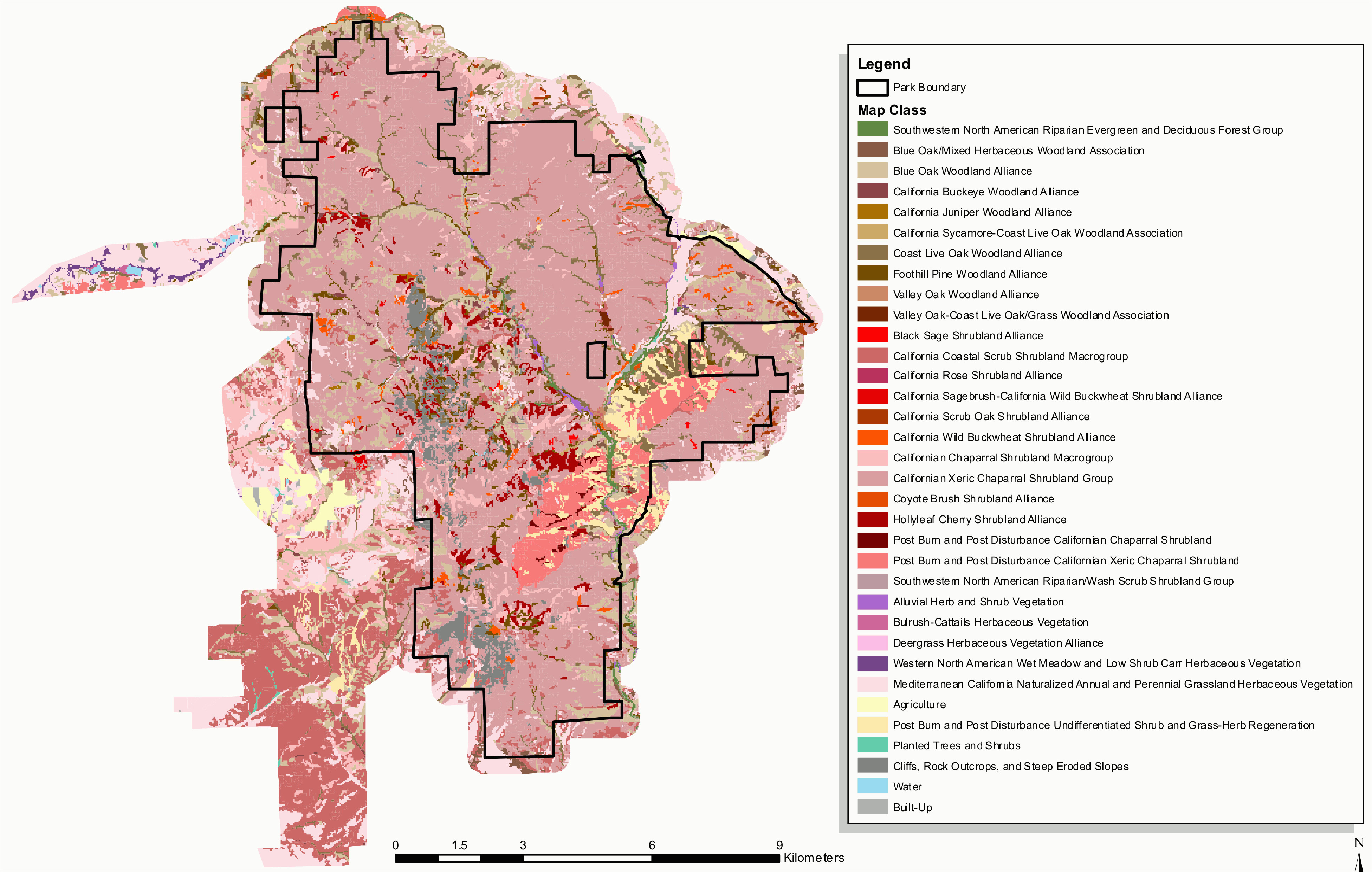 California Vegetation Map File Nps Pinnacles Vegetation Map Gif Wikimedia Commons