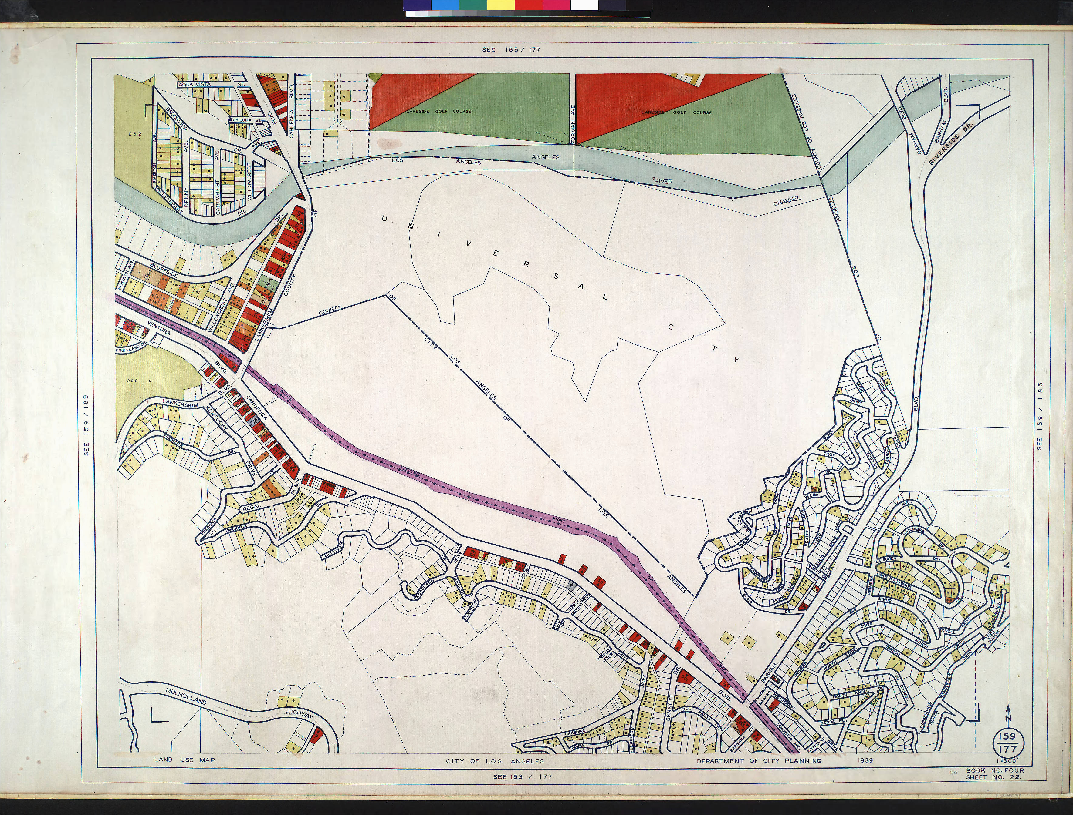 California Zoning Map File Wpa Land Use Survey Map for the City Of Los Angeles Book 4