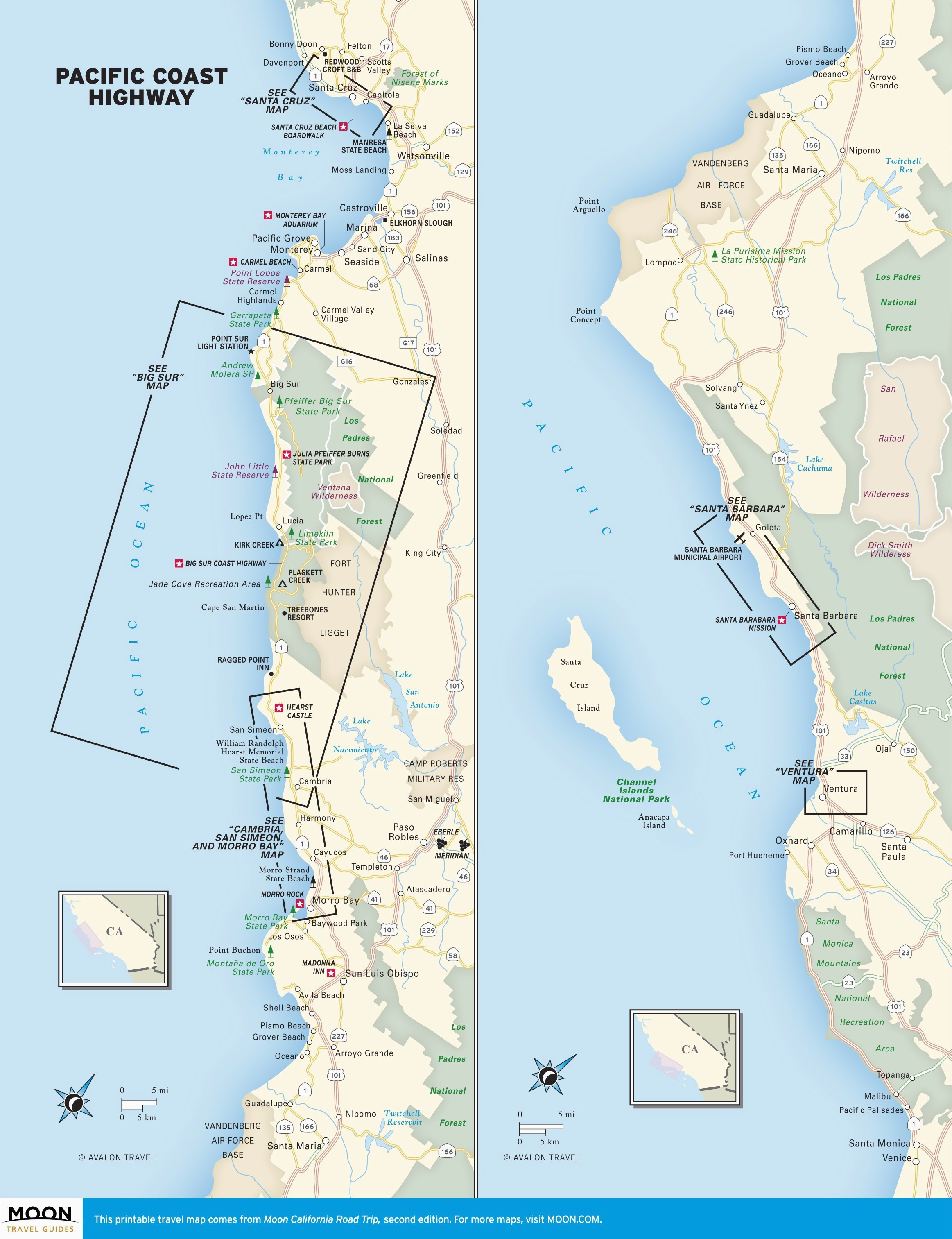 Cambria California Map Map northern California Coastal Cities Ettcarworld 2018 Cambria