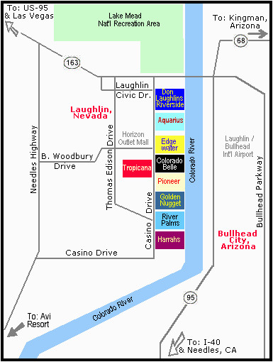 Casinos In Colorado Map Map Of Laughlin Nevada Casinos Laughlin Laughlin Nevada Nevada