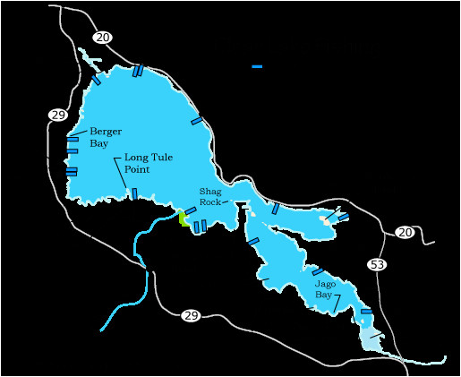 Clear Lake California Map Clear Lake Fishing