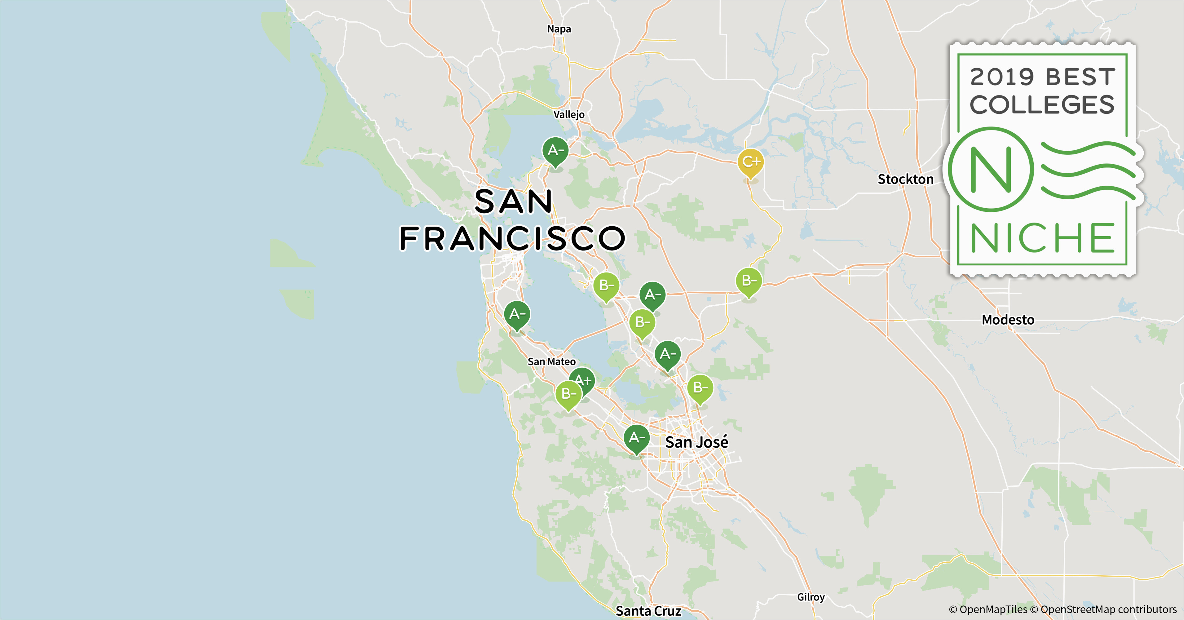 Colleges In southern California Map 2019 Best Colleges In San Francisco Bay area Niche