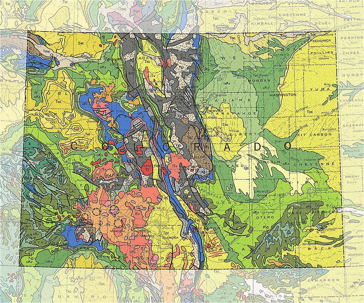 Colorado Geological Map Geologic Maps Of the 50 United States