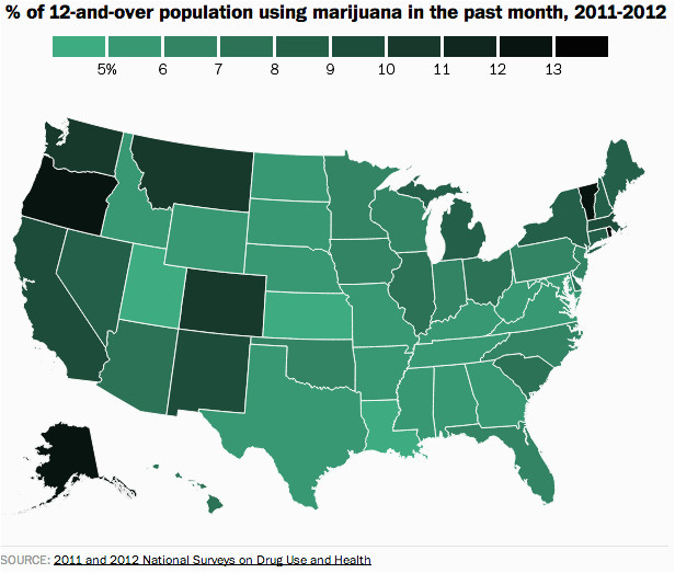 Colorado Marijuana Map where Americans Smoke Marijuana the Most American Life Cannabis