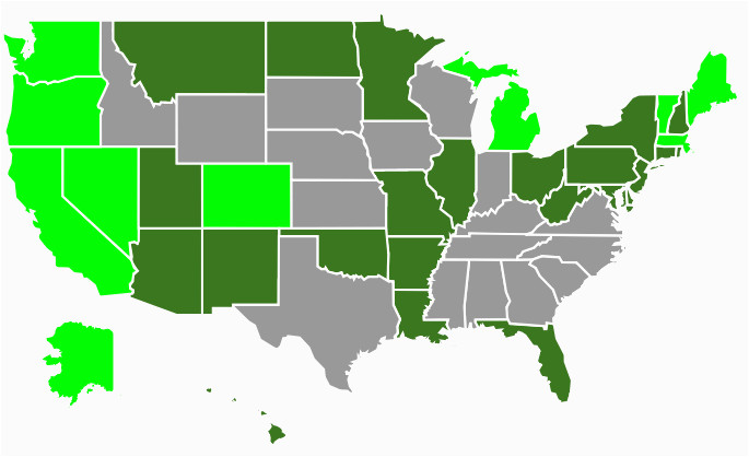 Colorado Recreational Marijuana Map State Marijuana Laws In 2018 Map