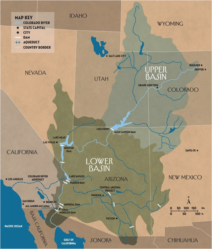Colorado River Aqueduct Map the Disappearing Colorado River the New Yorker