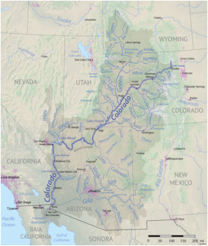 Colorado River Drainage Basin Map List Of Tributaries Of the Colorado River Revolvy