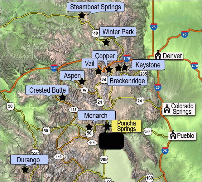 Colorado Ski Resorts Map From Denver Vacations to Colorado Ski Center Ski Vacations Amazing Ideas Design