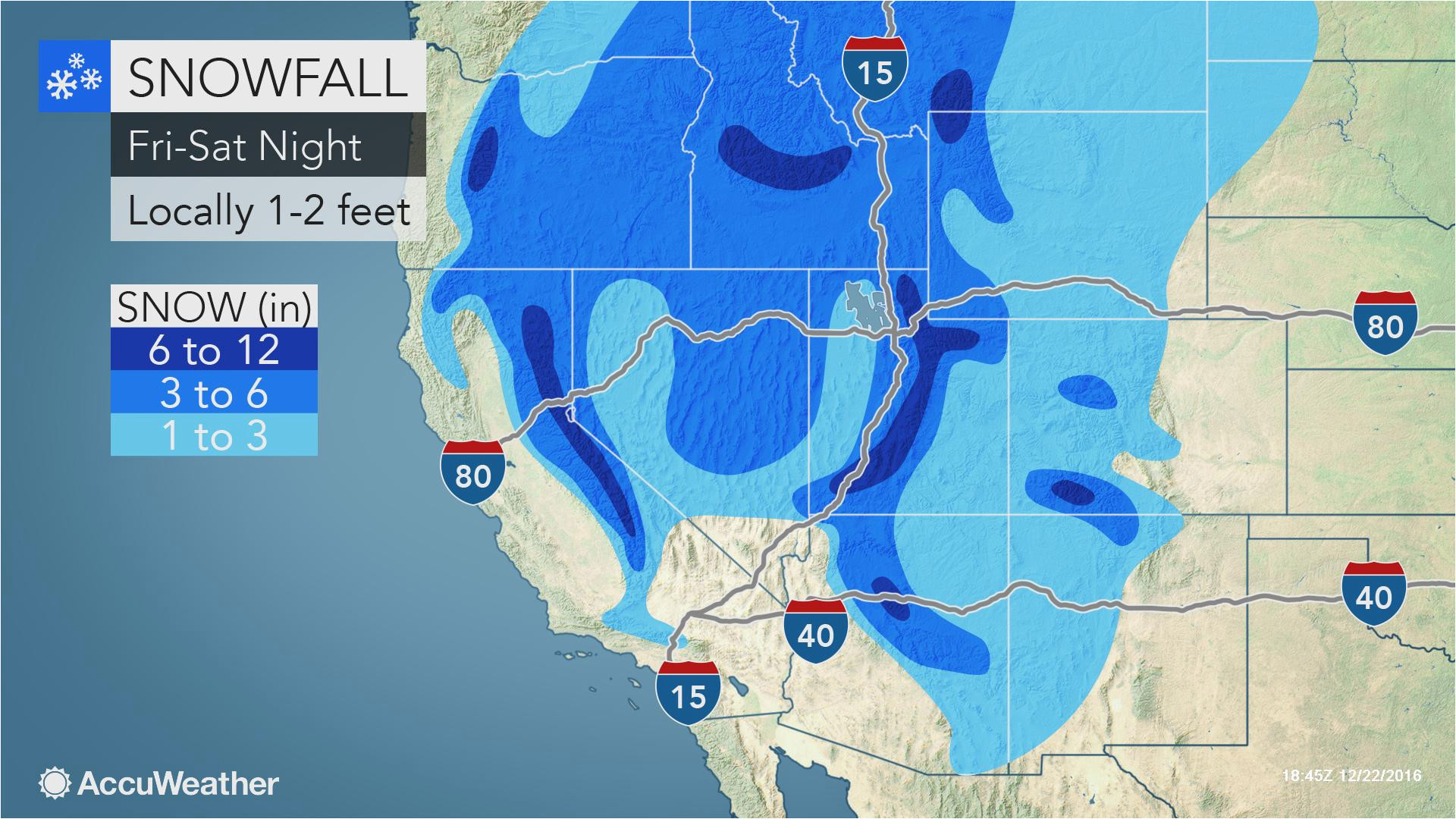 Colorado Snow Pack Map Round Of Heavy Rain Fresh Snow for the West