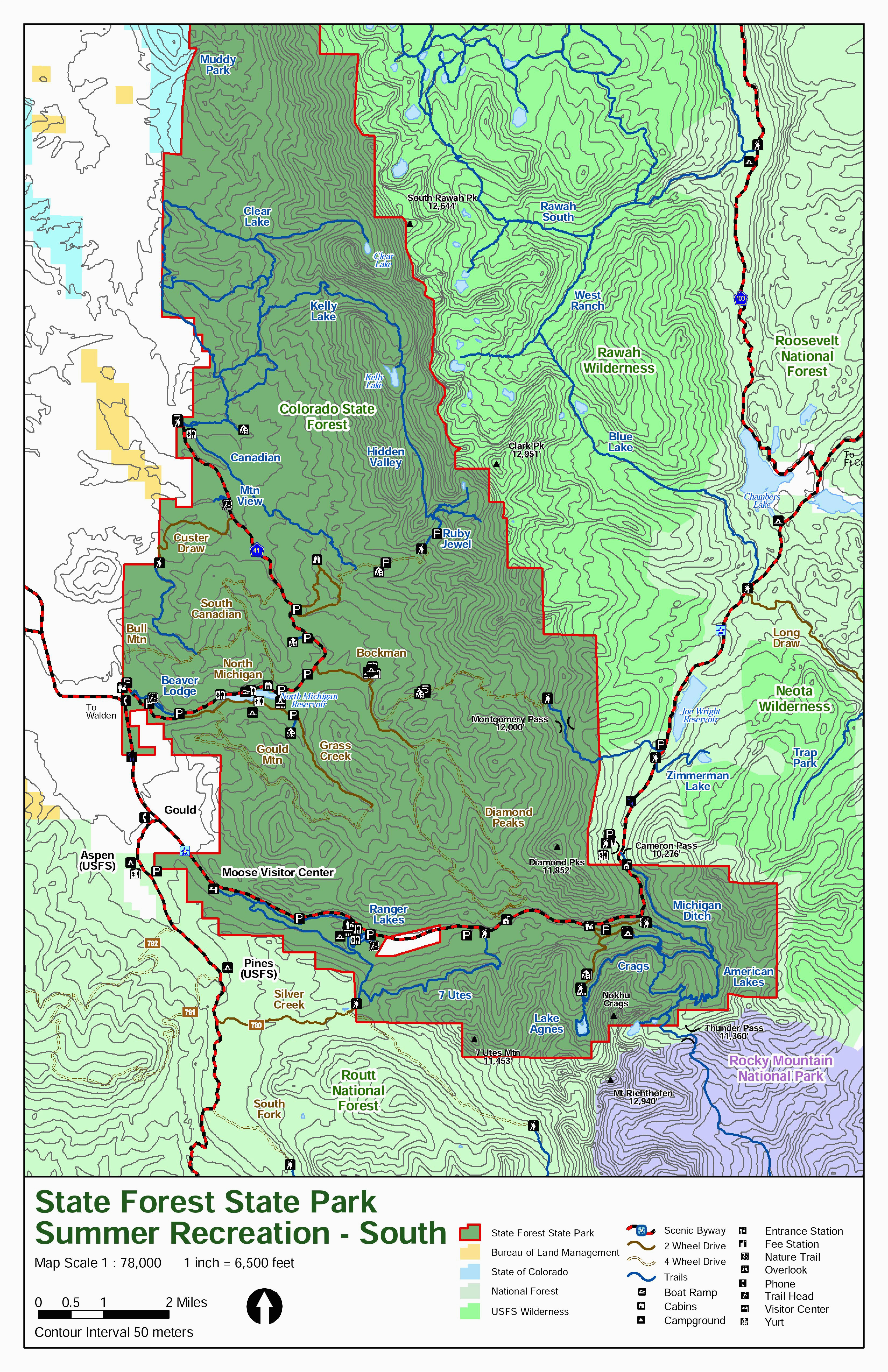 Colorado State Parks Map Colorado National forest Map Fresh Colorado County Map with Cities