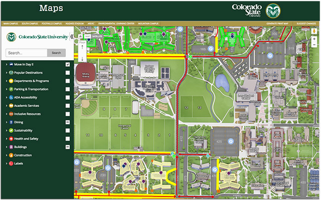 Colorado State University Campus Map top Colorado State University Map Galleries Printable Map New