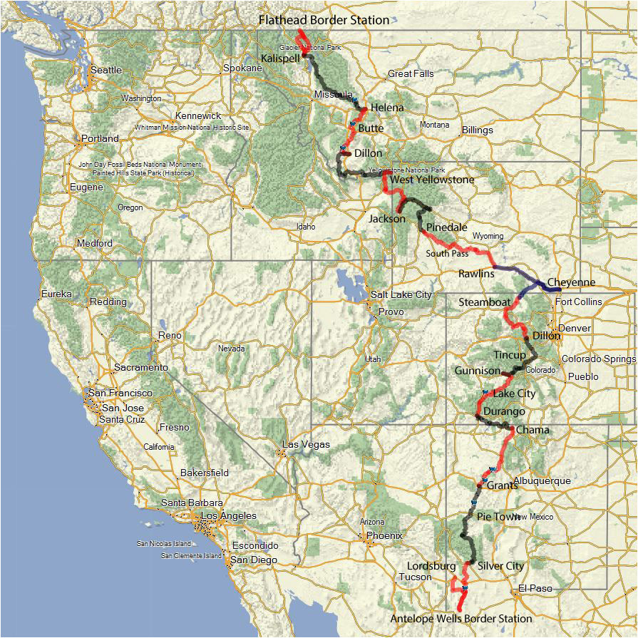 Continental Divide Trail Colorado Map Big Sky Trail Map Lovely Efacbfe O D Fresh Continental Divide Trail