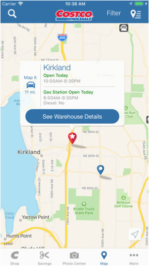 Costco California Map Costco On the App Store