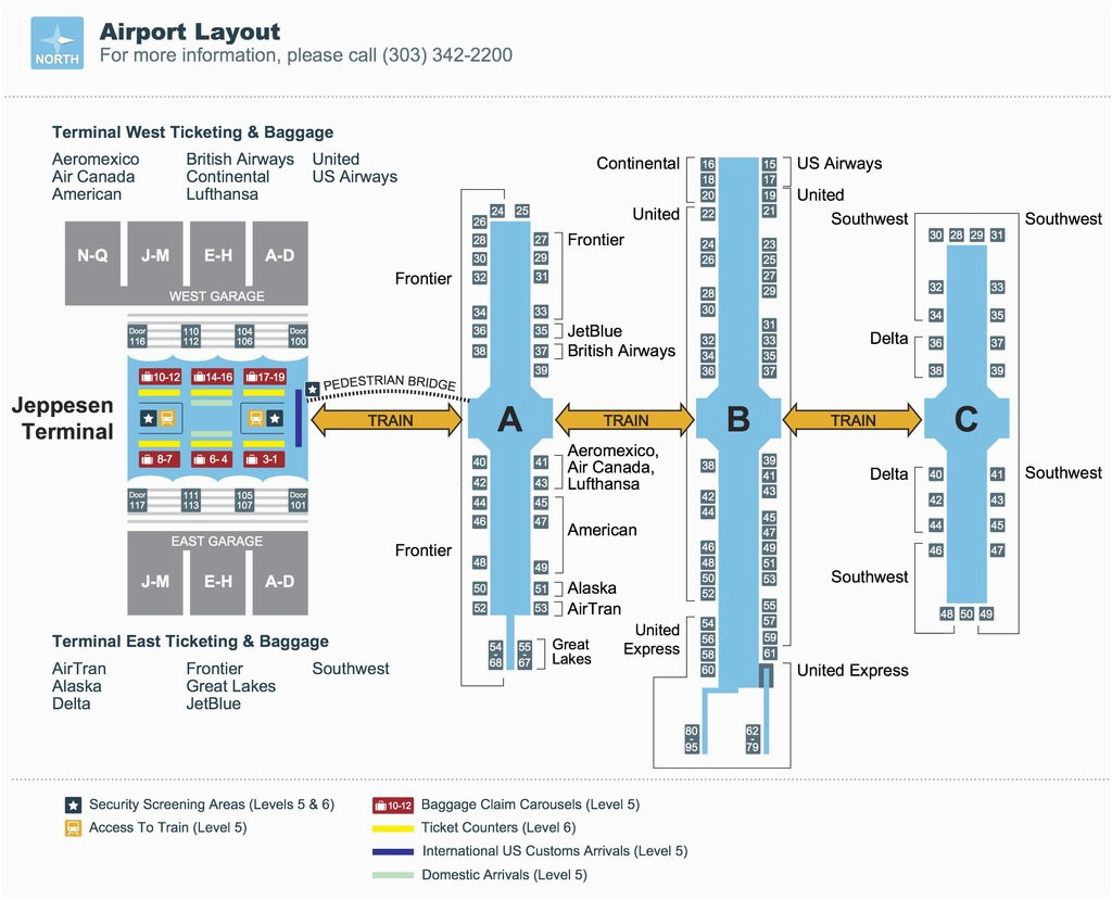 Denver Colorado Airport Map Denver Airport Gate Map Compressportnederland
