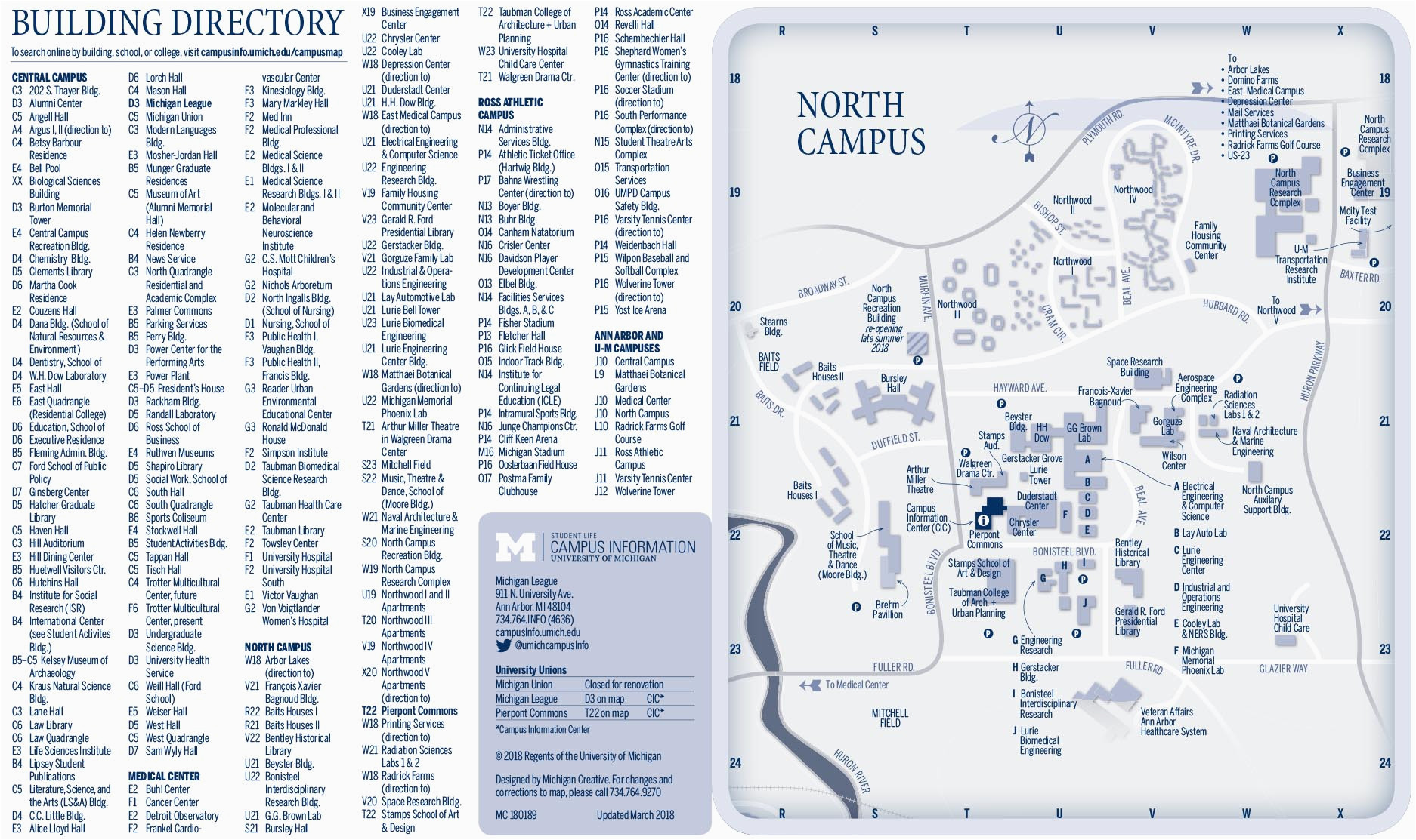 Eastern Michigan Campus Map Campus Maps University Of Michigan Online Visitor S Guide