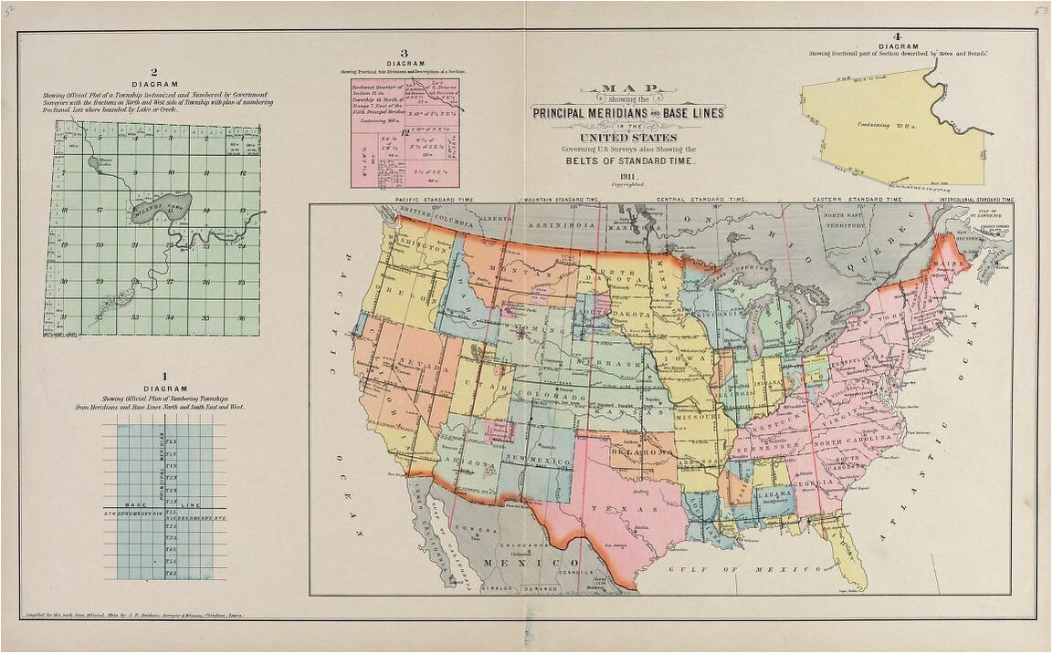 Fayette County Ohio Map Map Showing the Principal Meridians and Base Lines Of the United