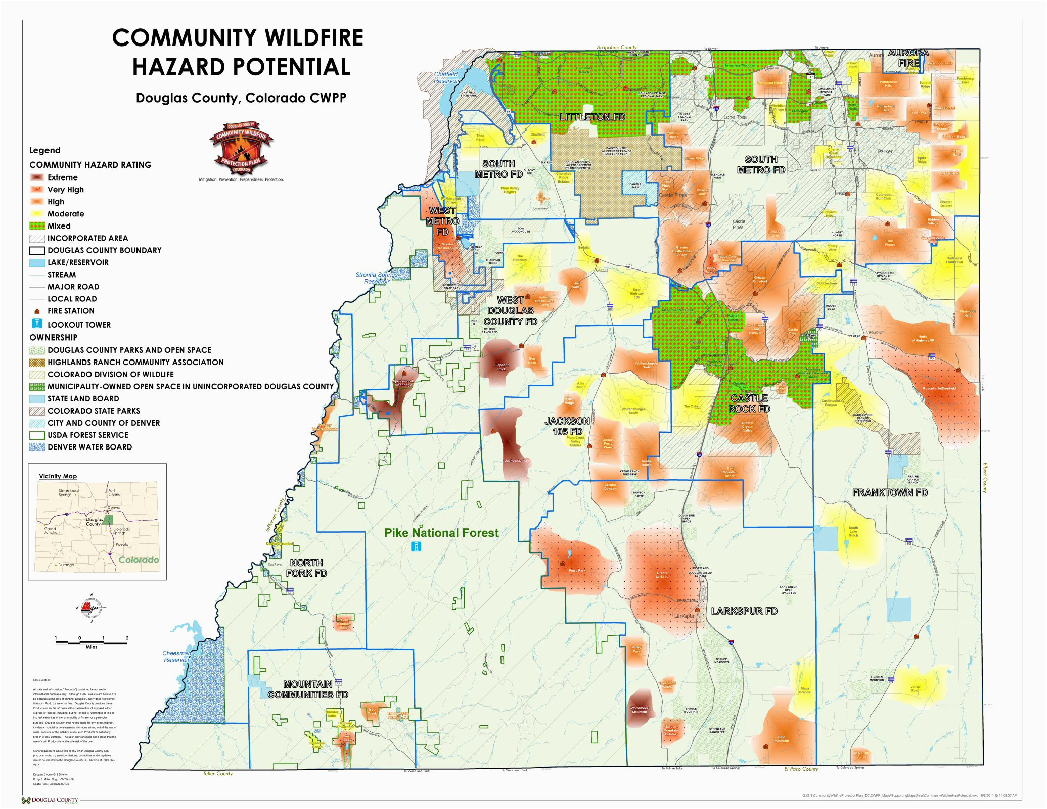 Forest Fire Map Colorado Maps Douglas County Government