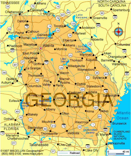 Fort Valley Georgia Map Georgia Map Infoplease