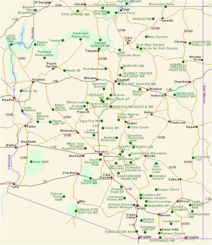 Geographical Map Of Arizona Map Of Arizona