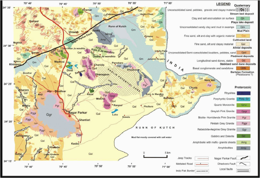 Geological Map Of Alabama Geological Map Of the Nagar Parkar Igneous Complex Modified after