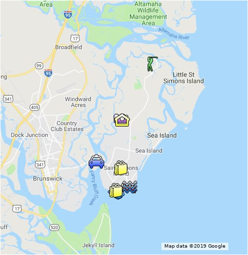 Georgia Country Google Maps St Simons island Map Google My Maps