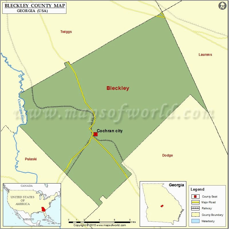 Georgia Map by County and City Map Of Bleckley County In Georgia Usa County Map Pinterest