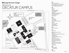 Georgia Perimeter College Decatur Campus Map 8 Best Campus Maps Images Campus Map College Campus Blue Prints
