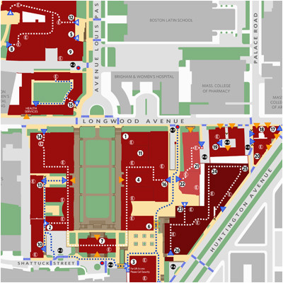 Georgia southern University Map Georgia southern Campus Map Lovely Harvard Longwood Campus Maps and