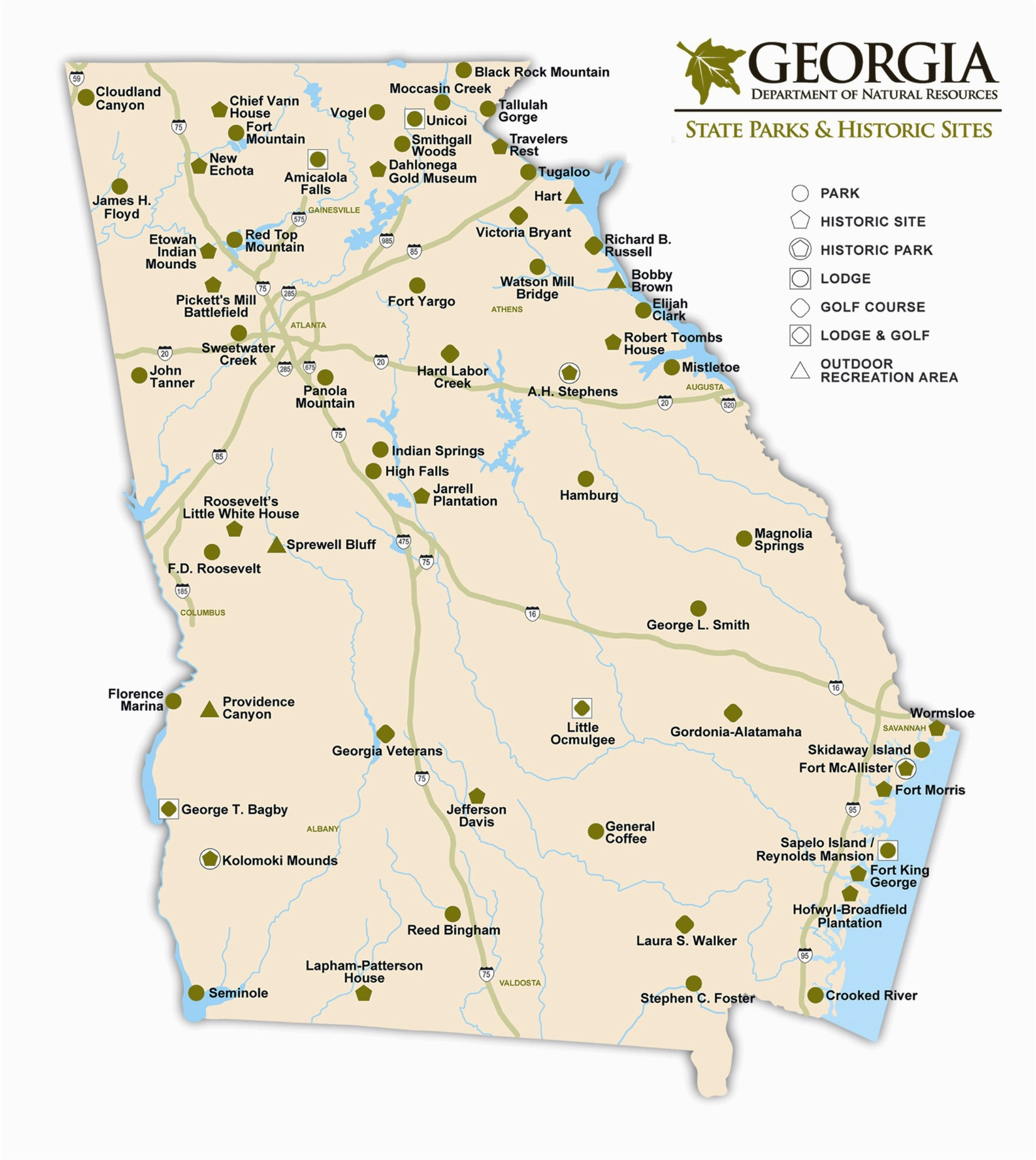 Georgia State Map Printable Georgia State Maps Usa Maps Of Georgia Ga