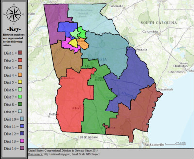 Georgia Voting Map Georgia S Congressional Districts Wikipedia