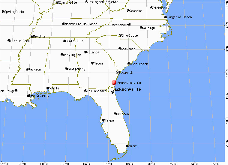 Glynco Georgia Map Brunswick Ga Map Www Bilderbeste Com