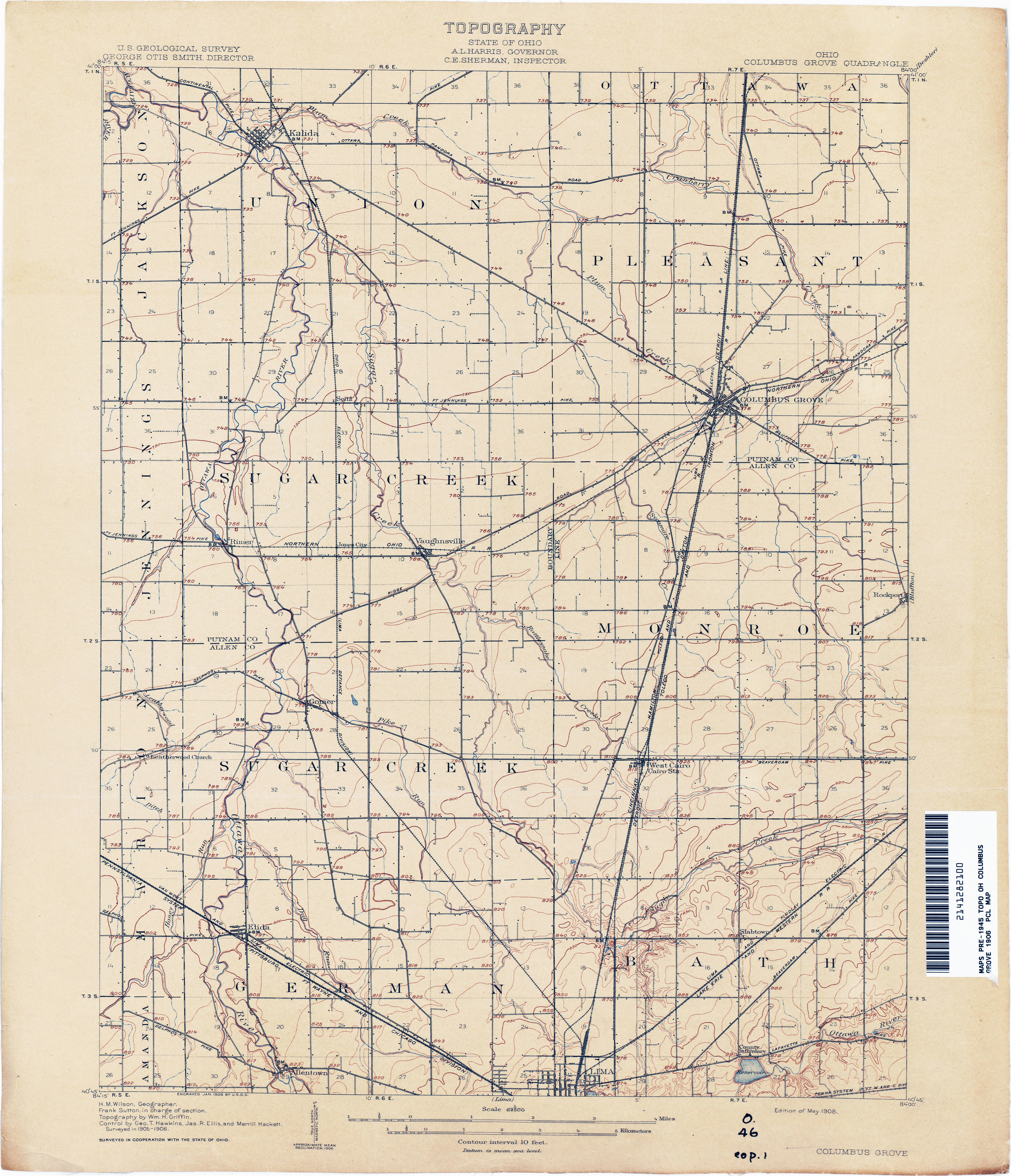 Greenfield Ohio Map Ohio Historical topographic Maps Perry Castaa Eda Map Collection