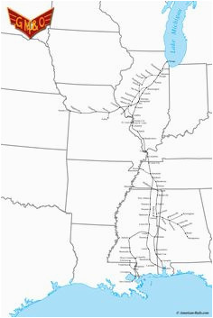 Gulf Mobile and Ohio Railroad Map 181 Best Maps Of Train Routes Images Train Route Gandy Dancer Maps