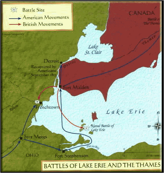 Lake Erie Ohio Map Battle Of Lake Erie