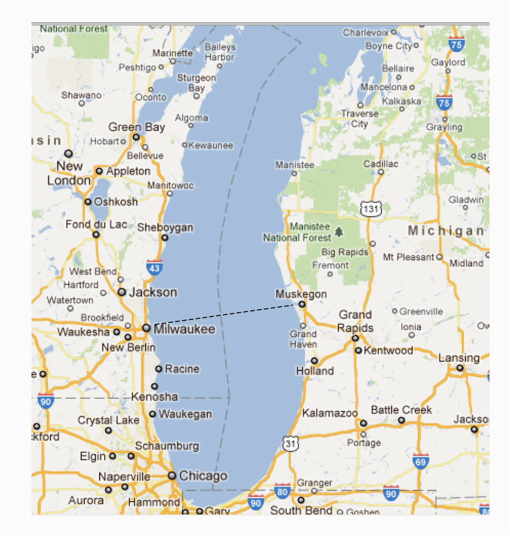 Lake Michigan Ferry Routes Map 26 Lastest Map Michigan Lakes Bnhspine Com