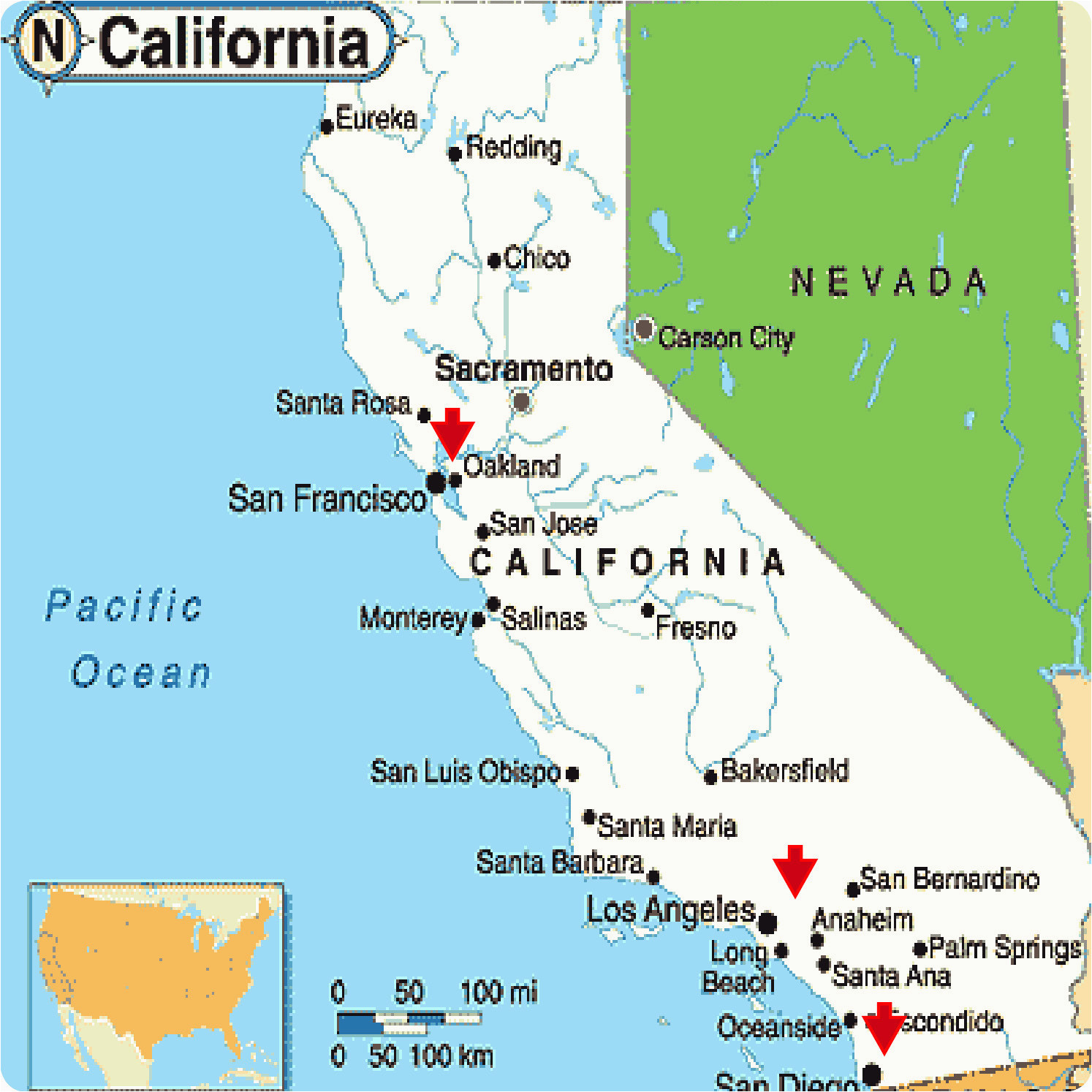 Los Angeles California Map Google Map California Google Map California Cities California Map Map Of