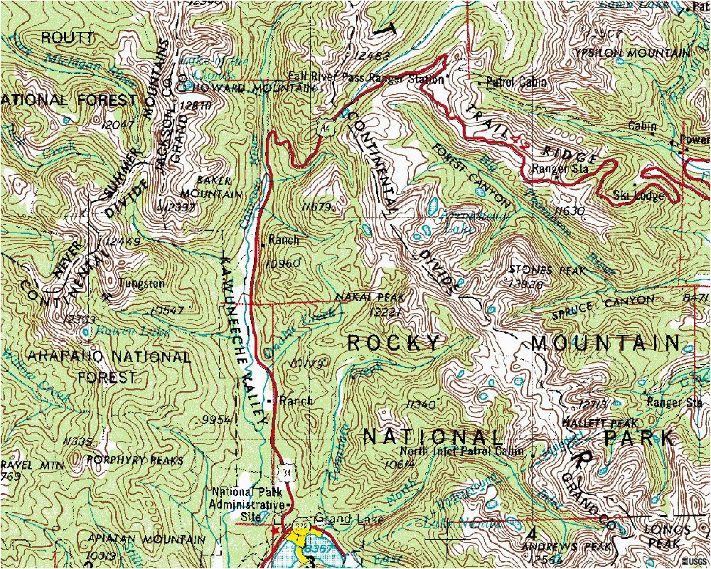 Map Grand Lake Colorado the Glaciation Of Grand Lake