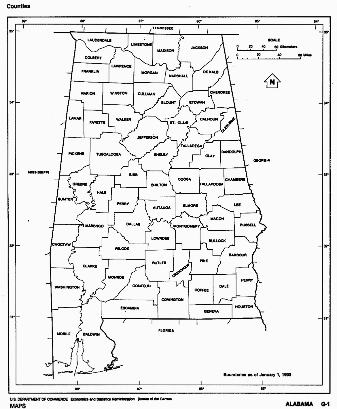 Map Of Alabama Counties 1850 U S County Outline Maps Perry Castaa Eda Map Collection Ut