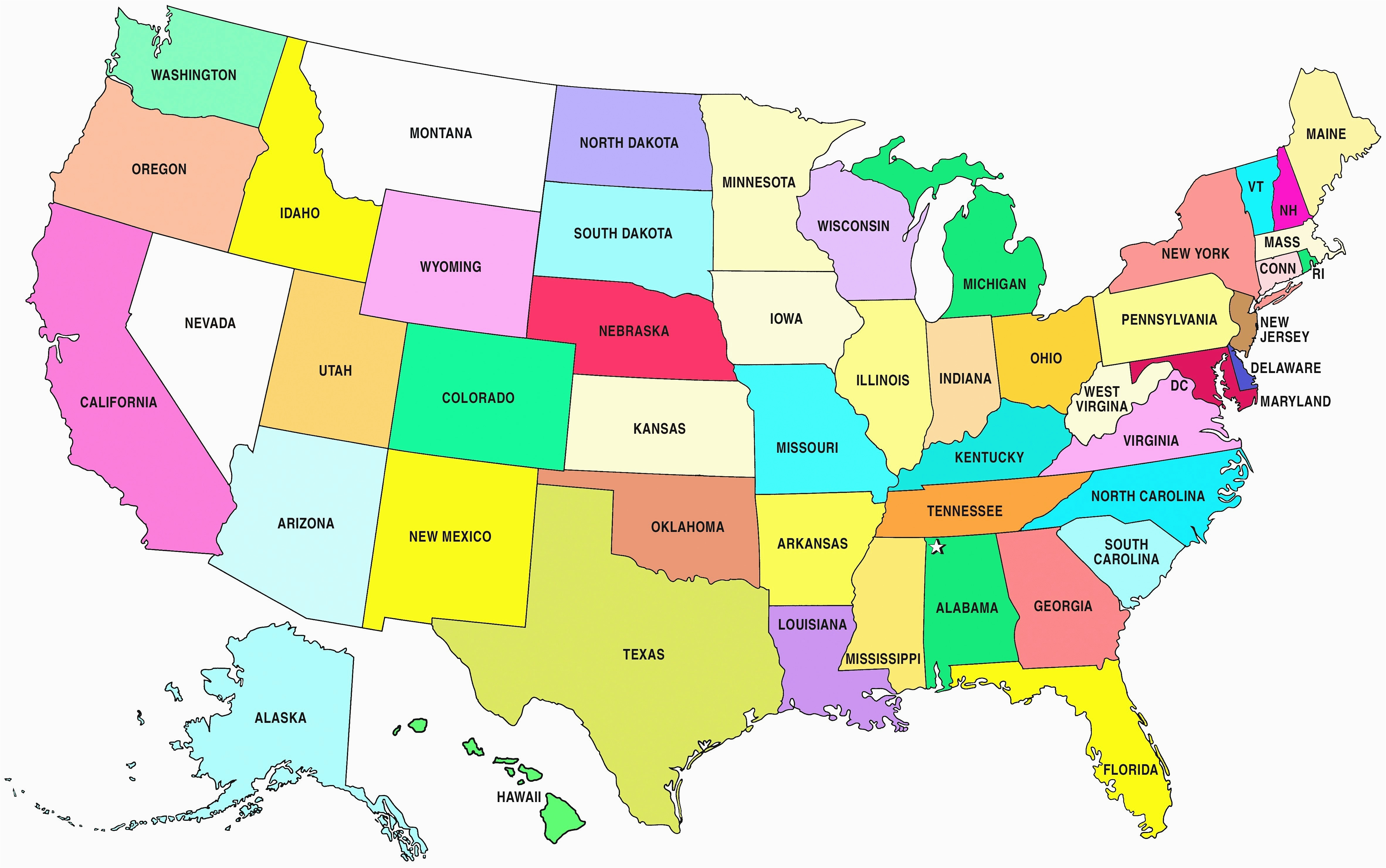 Map Of Arizona and Surrounding States United States Map States with Capitals Save Map United States