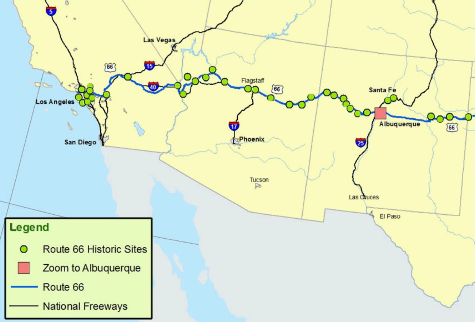 Map Of Arizona New Mexico Texas and Oklahoma Maps Of Route 66 Plan Your Road Trip