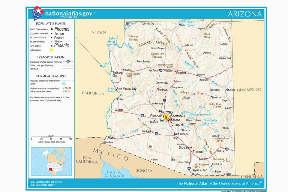 Map Of Arizona Showing Prescott Maps Of the southwestern Us for Trip Planning