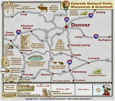 Map Of Aurora Colorado Colorado National Parks Landmarks Monuments Map Co Colorado