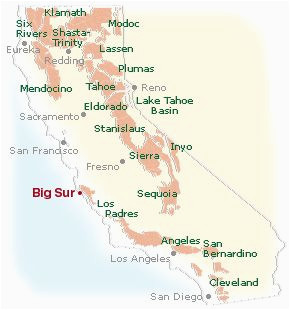 Map Of Big Sur California Maps Directions and Transportation to Big Sur California
